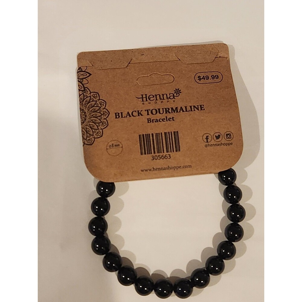 Brand New Henna Black Tourmaline Bracelet - Picture 2 of 3